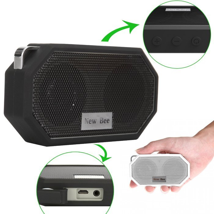 Bluetooth Speaker ,New Bee IP65 Water Resistant CSR Bluetooth 4.0 Handsfree Portable Indoor / Outdoor Enhance... N2