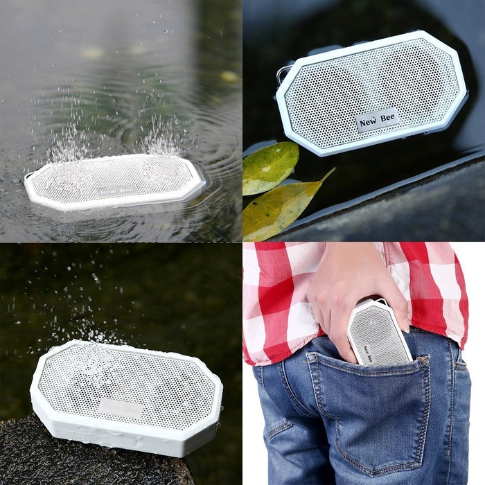 Bluetooth Speaker ,New Bee IP65 Water Resistant CSR Bluetooth 4.0 Handsfree Portable Indoor / Outdoor Enhance... N11