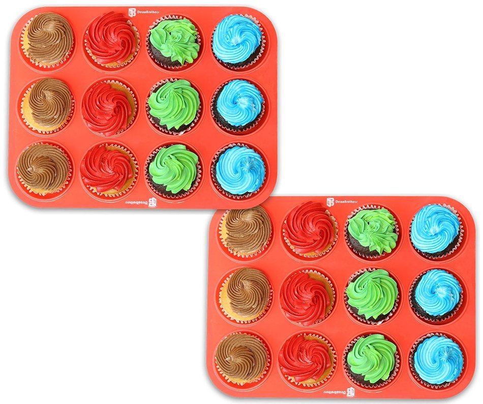 24-PACK DecoBros Silicone Baking Muffin Cup Cupcake Liners Molds Set N4