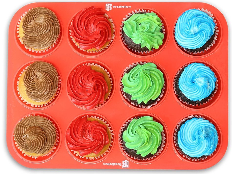 24-PACK DecoBros Silicone Baking Muffin Cup Cupcake Liners Molds Set N7