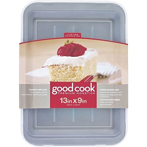 PAN CAKE NONSTICK W/CVR 13X9IN