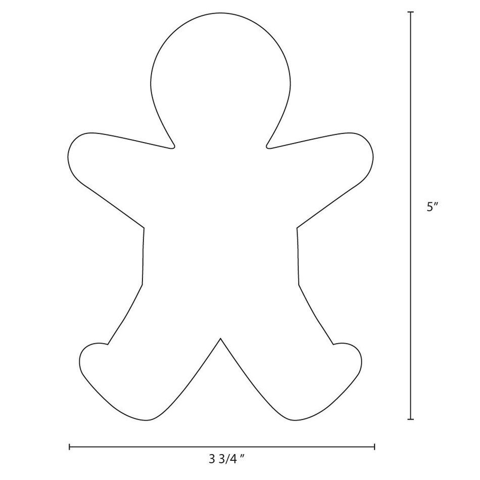Happy Gingerbread Man Cookie Cutter - Ann Clark - 5 Inches - US Tin Plated Steel N2