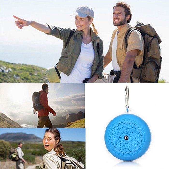 Aolyty Mini Ultra Portable Wireless Bluetooth Speaker Metal Hook Loop for Outdoor Sports Travel Bicycle Cycling... N14