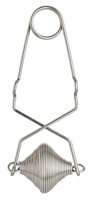 Harold Import Company Mrs. Anderson's Baking Spring-Action Flour Duster, Stainless Steel, Silver