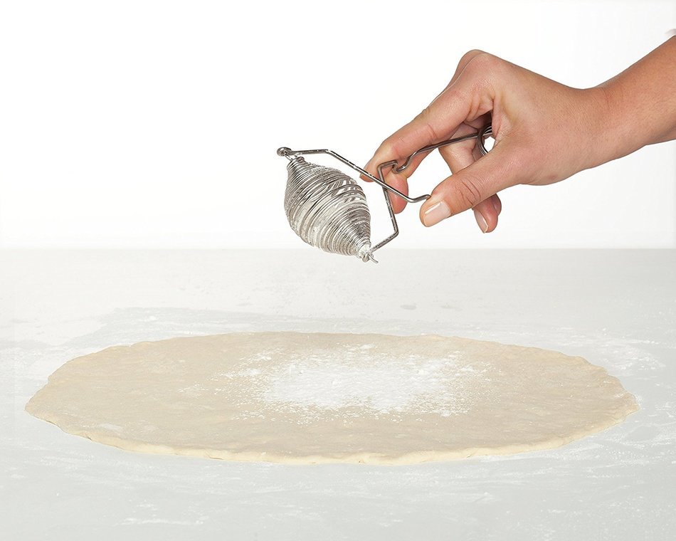 Harold Import Company Mrs. Anderson's Baking Spring-Action Flour Duster, Stainless Steel, Silver N5