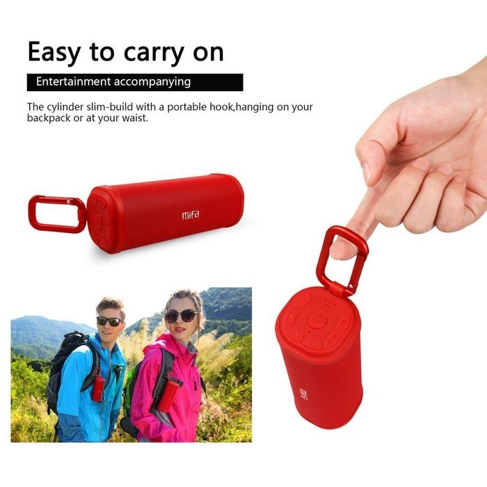 Swizze MIFA F5 Waterproof Bluetooth Speaker Portable Outdoor Dustproof Stereo Speaker Pure Sound For Smartphones... N16