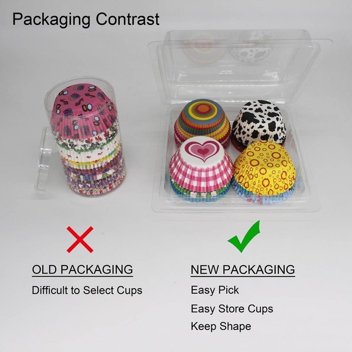 SophieBella 200-Count 8-Styles-Assorted Baking-Cups Muffin-Liners Style-C for Wedding Holiday Party N3