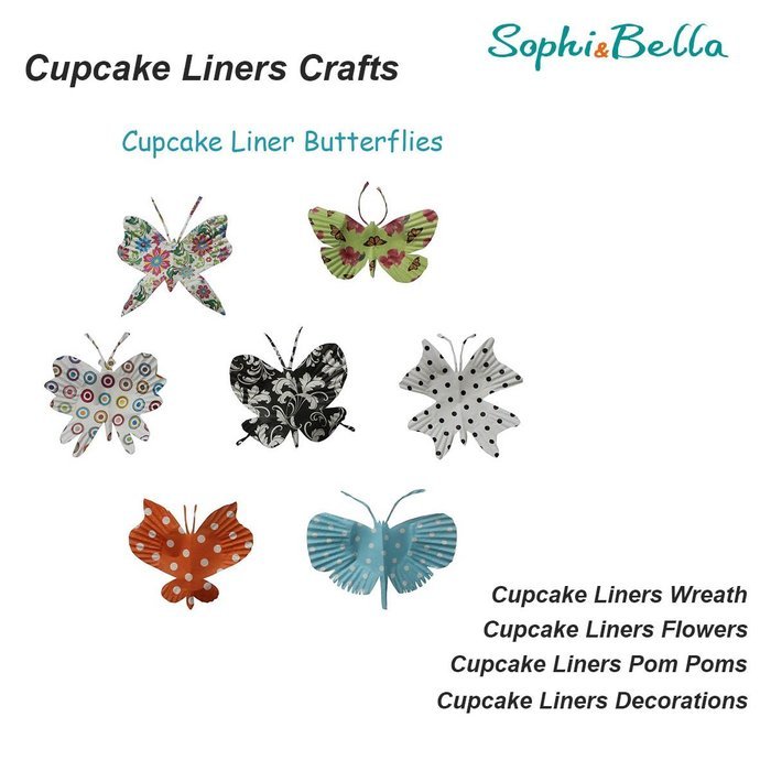 SophieBella 200-Count 8-Styles-Assorted Baking-Cups Muffin-Liners Style-C for Wedding Holiday Party N4