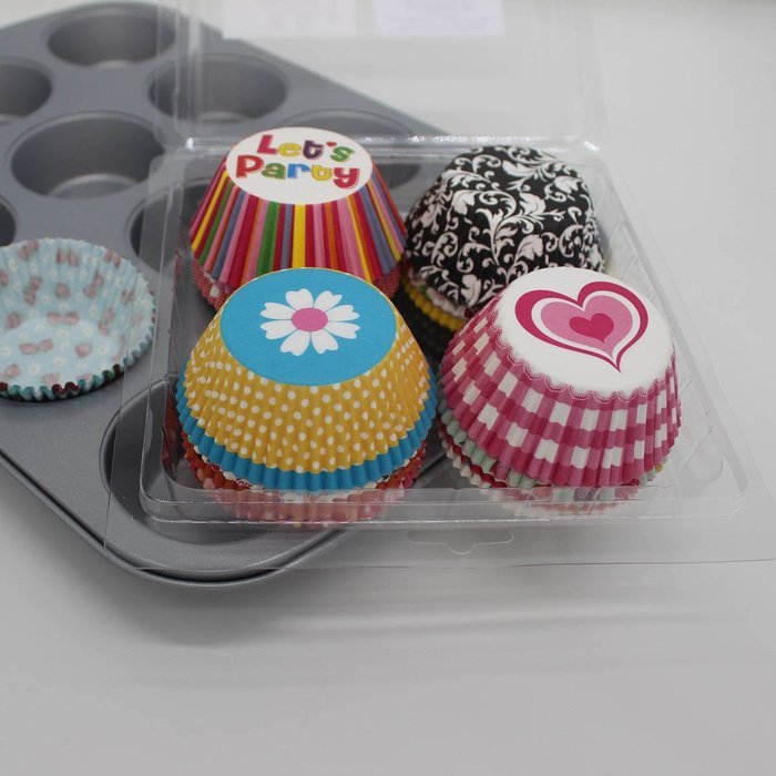 SophieBella 200-Count 8-Styles-Assorted Baking-Cups Muffin-Liners Style-C for Wedding Holiday Party N9