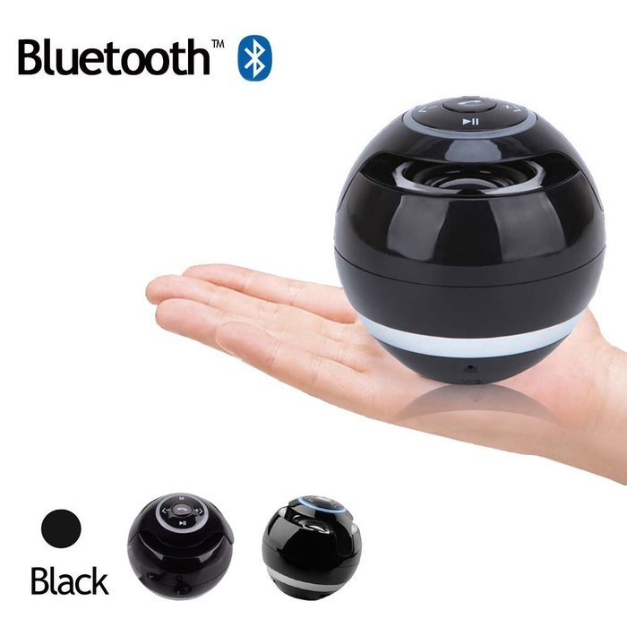 Unbruvo Speaker Mini Portable Wireless Handsfree Built-in Mic for iPhone Samsung - Black