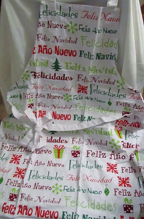 Spanish Hispanic Christmas Feliz Navidad Feliz Ano Nuevo Kitchen Baking Apron N3