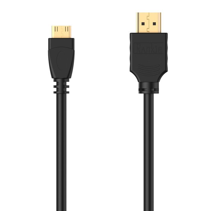 Mini HDMI to HDMI Cable, Rankie High-Speed Mini-HDMI to HDMI Cable - 15 Feet (Black) - R1110C N2