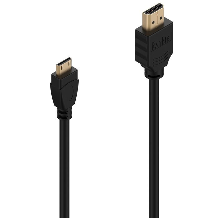 Mini HDMI to HDMI Cable, Rankie High-Speed Mini-HDMI to HDMI Cable - 15 Feet (Black) - R1110C N5