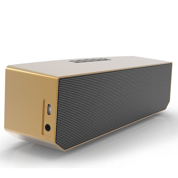 Bluedio Portable Bluetooth Wireless Stereo Speaker with Microphone-gold N4