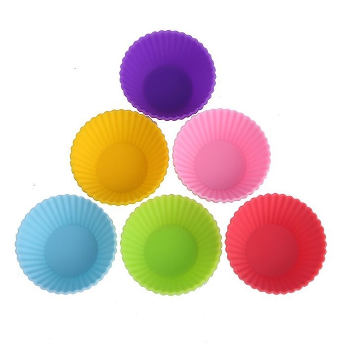 NEESHOW 24-pack Reusable Silicone Baking Cups / Cupcake Liners N2