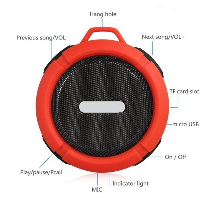 Hipipooo Portable Waterproof Bluetooth 3.0 5W Wireless Bluetooth Speakers C6 Stereo Sound box for Phones Computer... N8