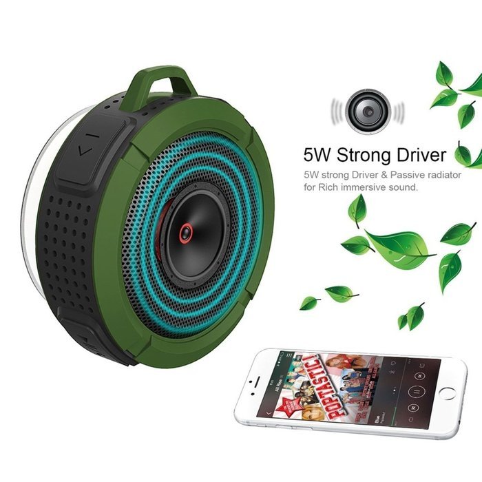 Hipipooo Portable Waterproof Bluetooth 3.0 5W Wireless Bluetooth Speakers C6 Stereo Sound box for Phones Computer... N21