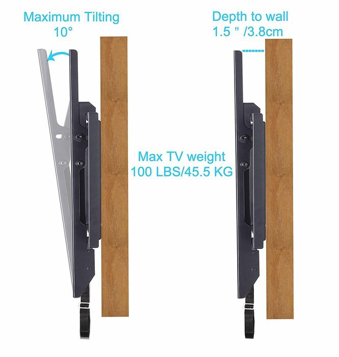 Mounting Dream MD2268-MK TV Wall Mount Tilting Bracket for Most 26-55 Inch LED, LCD and Plasma TVs up to VESA... N3