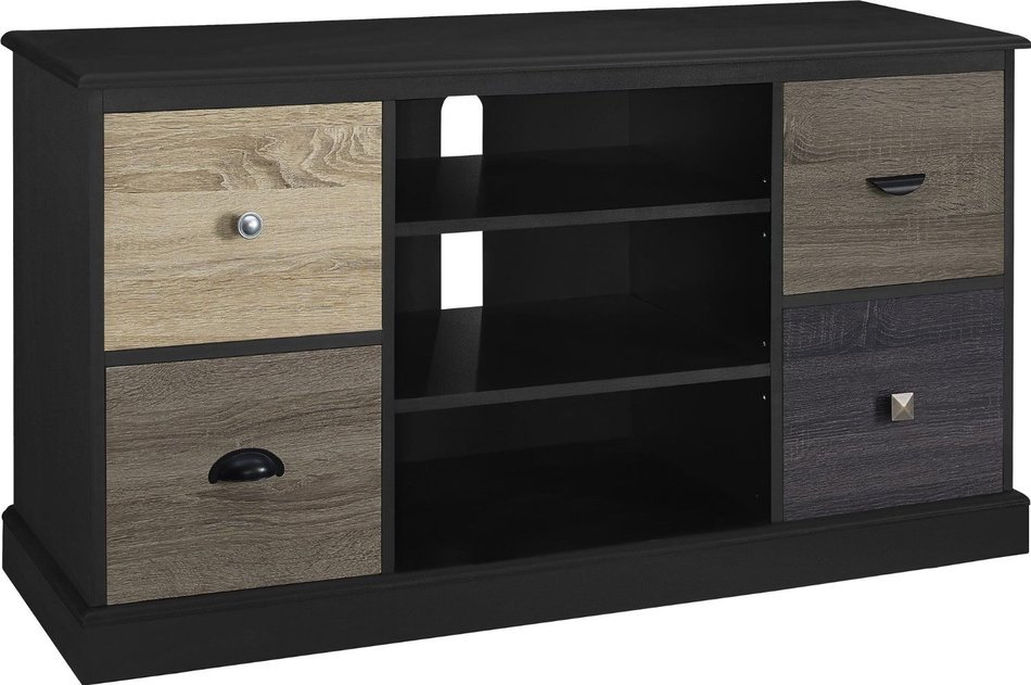 Altra Mercer 50" TV Console with Multicolored Door Fronts, White N40