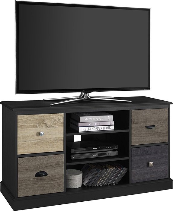 Altra Mercer 50" TV Console with Multicolored Door Fronts, White N41
