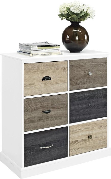 Altra Mercer 50" TV Console with Multicolored Door Fronts, White N46