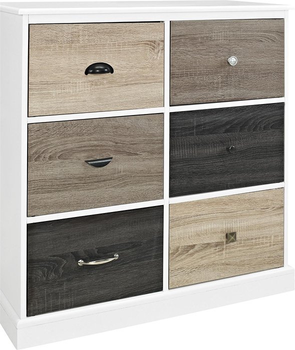 Altra Mercer 50" TV Console with Multicolored Door Fronts, White N49