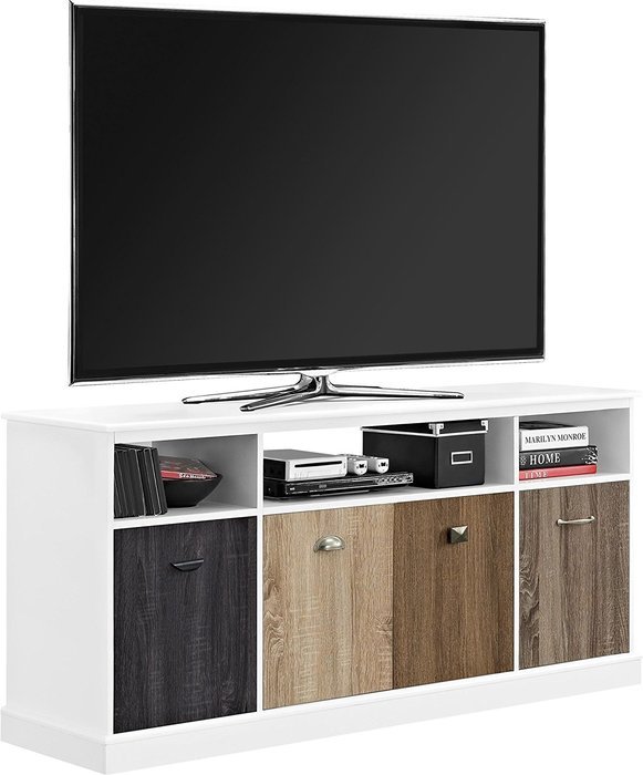 Altra Mercer 50" TV Console with Multicolored Door Fronts, White N52