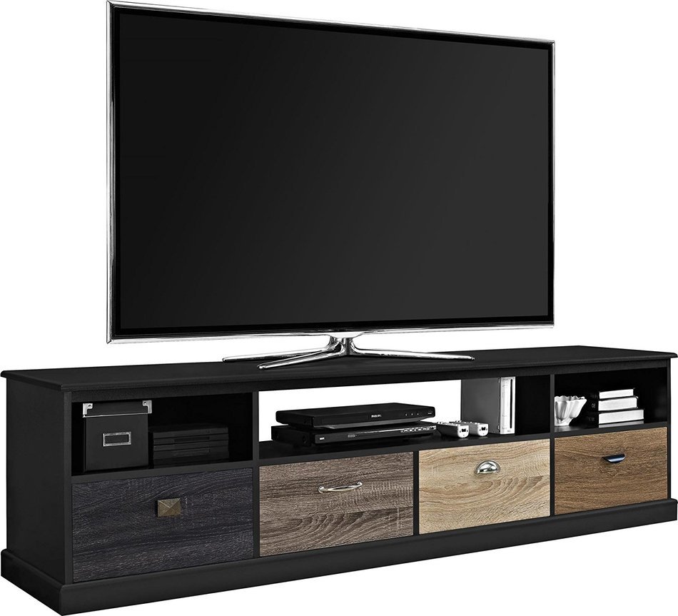 Altra Mercer 50" TV Console with Multicolored Door Fronts, White N58