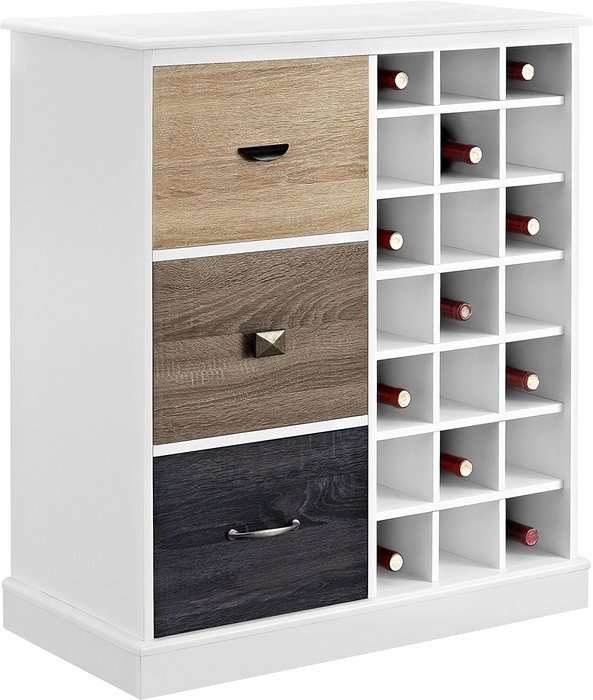 Altra Mercer 50" TV Console with Multicolored Door Fronts, White N64