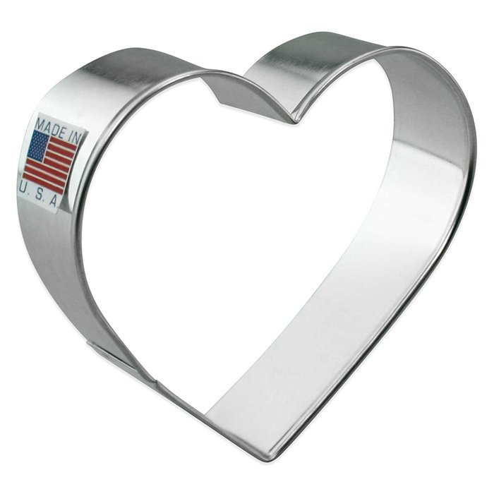 Ann Clark Heart Cookie Cutter | Made of Tin-Plated Steel | Measures 3" L x 3" W x 1" H | Made in USA
