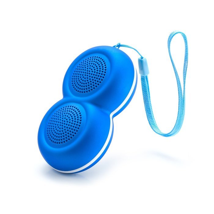 Ptatoms Portable Bluetooth Speakers with Superior Sound & Build-in Mic for Climbing, Running - Blue