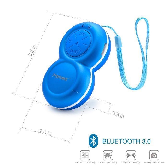 Ptatoms Portable Bluetooth Speakers with Superior Sound & Build-in Mic for Climbing, Running - Blue N3