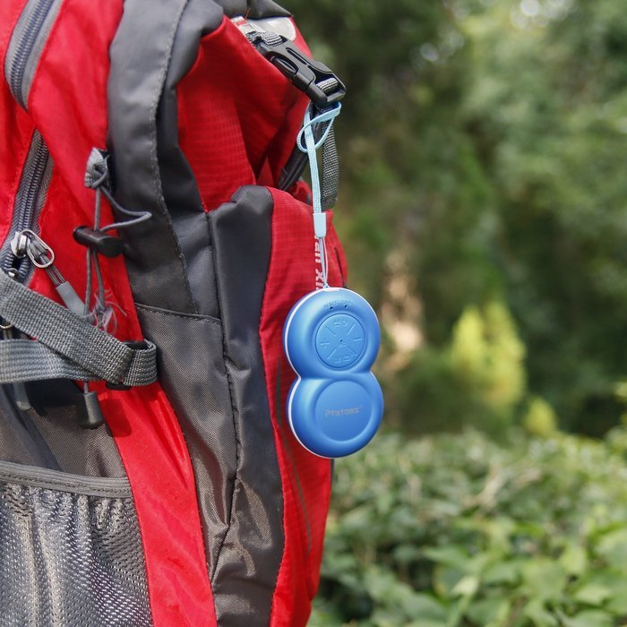 Ptatoms Portable Bluetooth Speakers with Superior Sound & Build-in Mic for Climbing, Running - Blue N6