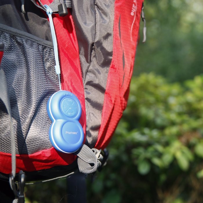 Ptatoms Portable Bluetooth Speakers with Superior Sound & Build-in Mic for Climbing, Running - Blue N7