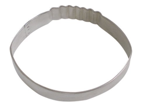 R&M Football Cookie Cutter, 3.5-Inch, in Durable, Economical, Tinplated Steel