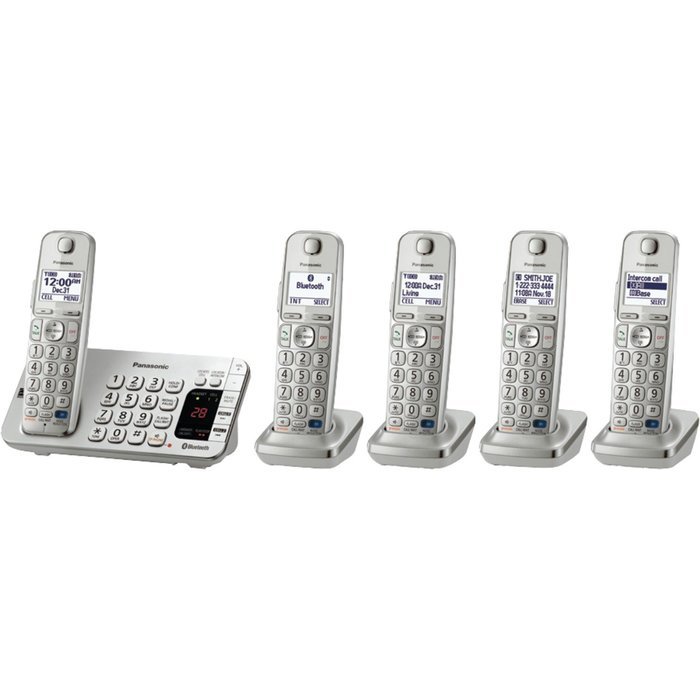 Panasonic KX-TGE273S Link2Cell Bluetooth Enabled Phone with Answering Machine & 3 Cordless Handsets N2