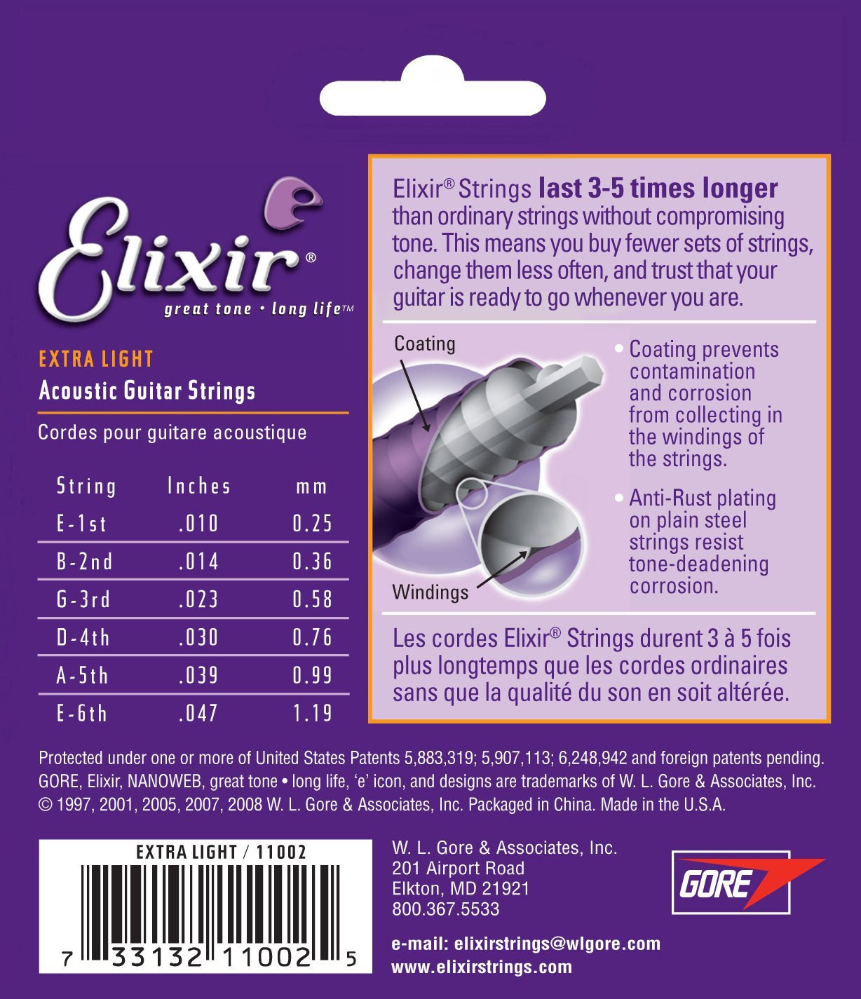 Elixir Strings 80/20 Bronze Acoustic Guitar Strings w POLYWEB Coating ...