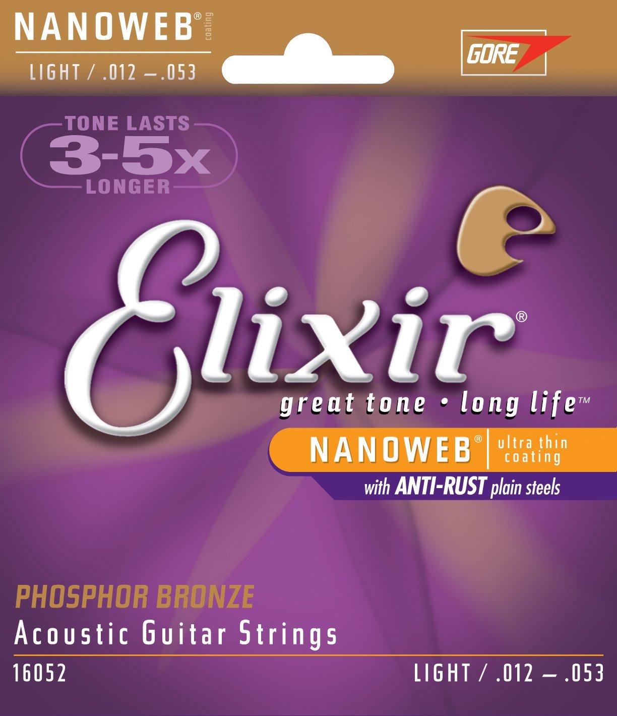 Elixir Strings 80/20 Bronze Acoustic Guitar Strings w POLYWEB Coating ...