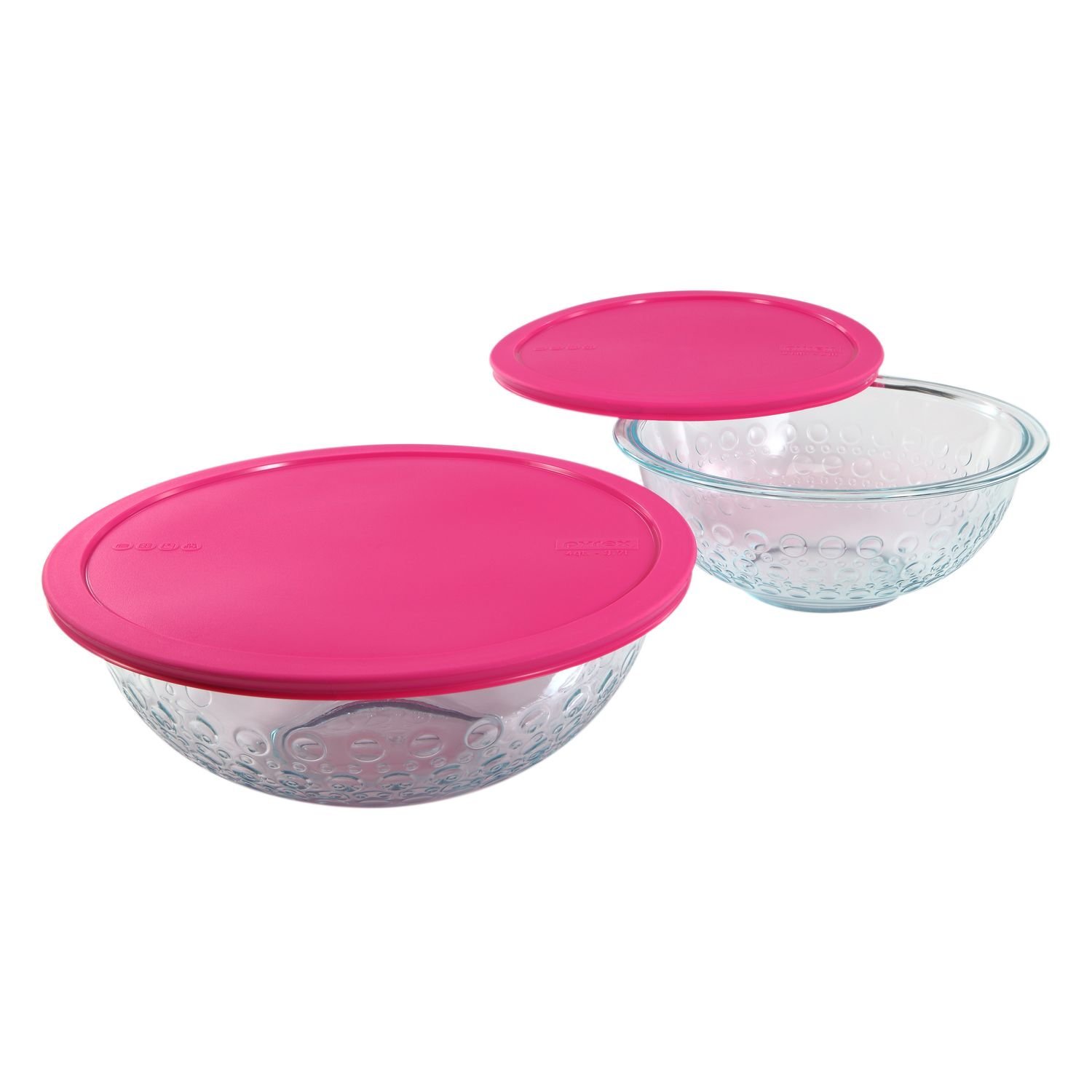 Pyrex Dots Pattern Textured Mixing Bowls 4 Piece Set Includes 1 ...