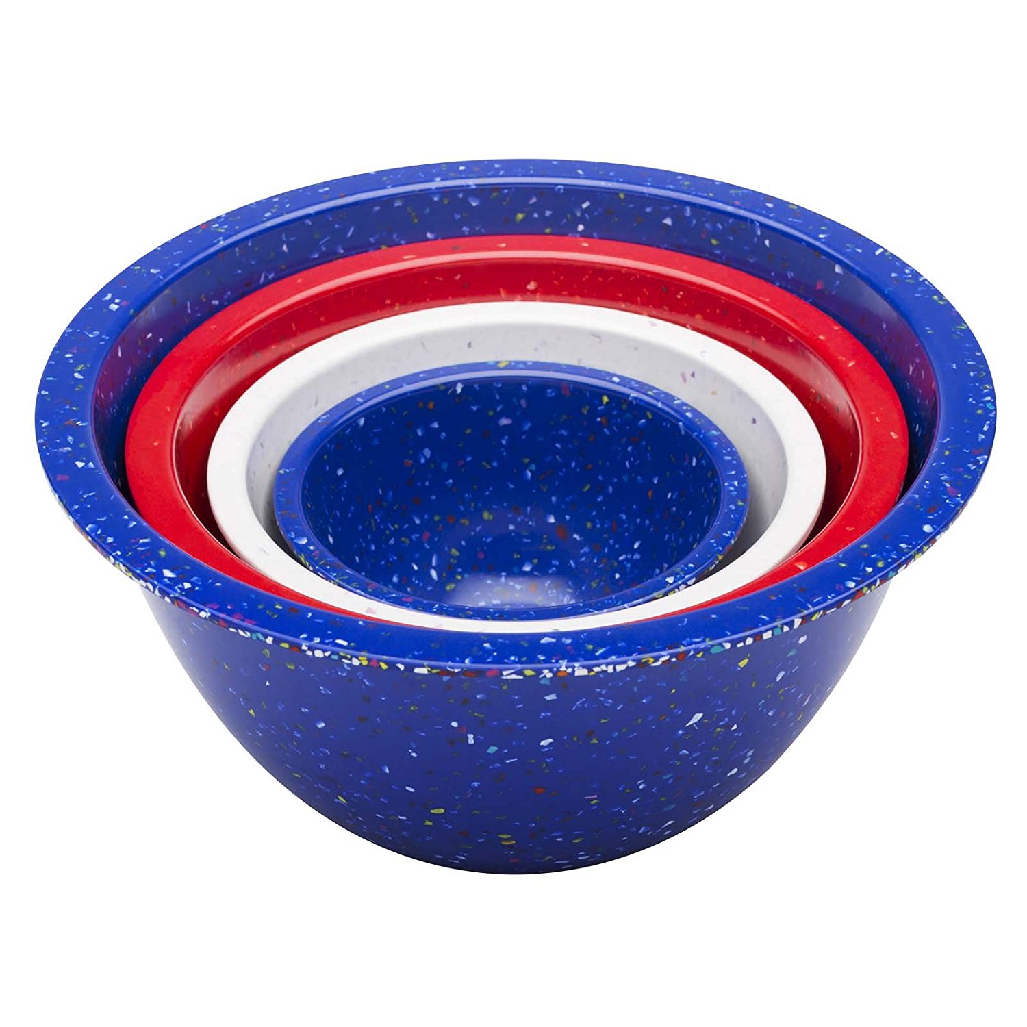 Zak! Designs Confetti Mixing Bowls (4 Piece Set), Durable And BPA-free ...