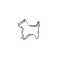2.5" Scottie cookie cutter constructed of tinplate steel. Hand wash and towel dry
