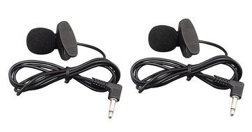 2 Pack - Lavalier Lapel Microphone Clip-on Omnidirectional Condenser Mic for Apple iPhone, iPad, iPod Touch, Samsung...
