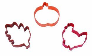 Wilton 3-Piece Harvest Colored Cookie Cutter Set