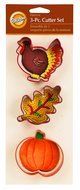 Wilton 3-Piece Harvest Colored Cookie Cutter Set N2