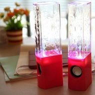 Aolyty Colorful LED Dancing Water Fountain Light Show Sound Speaker for iPhone iPad Laptops Smartphone Black N10