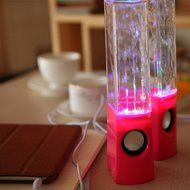 Aolyty Colorful LED Dancing Water Fountain Light Show Sound Speaker for iPhone iPad Laptops Smartphone Black N11