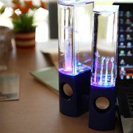 Aolyty Colorful LED Dancing Water Fountain Light Show Sound Speaker for iPhone iPad Laptops Smartphone Black N14