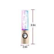 Aolyty Colorful LED Dancing Water Fountain Light Show Sound Speaker for iPhone iPad Laptops Smartphone Black N18