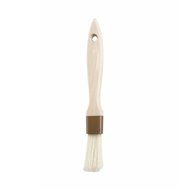FortheChef's Boar Bristle Flat Pastry/Basting Brush, 1" Width with Plastic Ferrules
