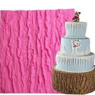 Fondant Impression Mat, Ylife Tree Bark texture Design Silicone Cake Decorating Supplies for Cupcake Wedding Cake...